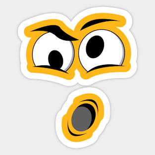 Funny Face Oh Sticker